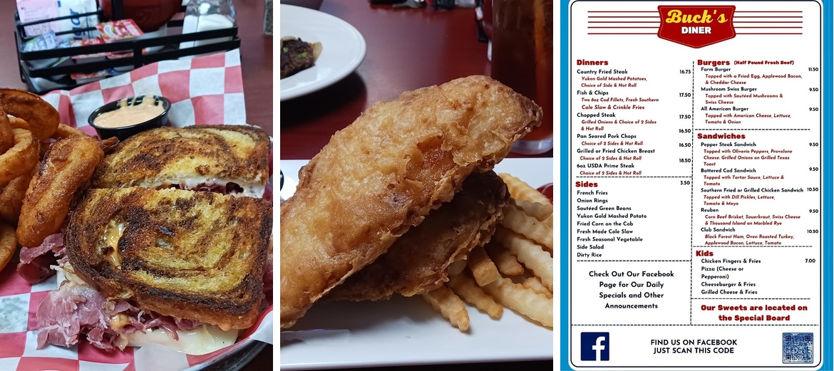Buck's Diner Menu